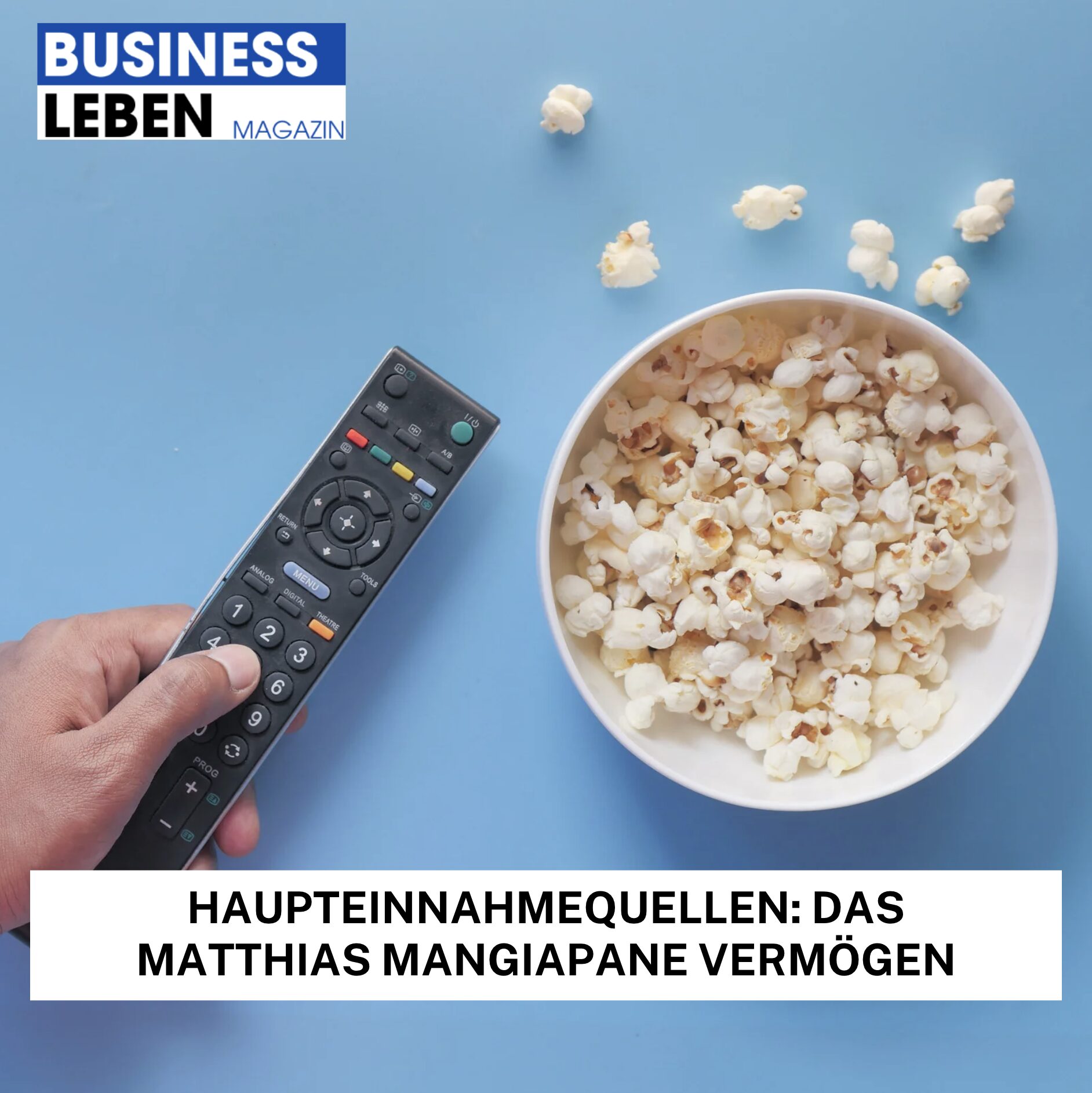 Haupteinnahmequellen: Das Matthias Mangiapane Vermögen