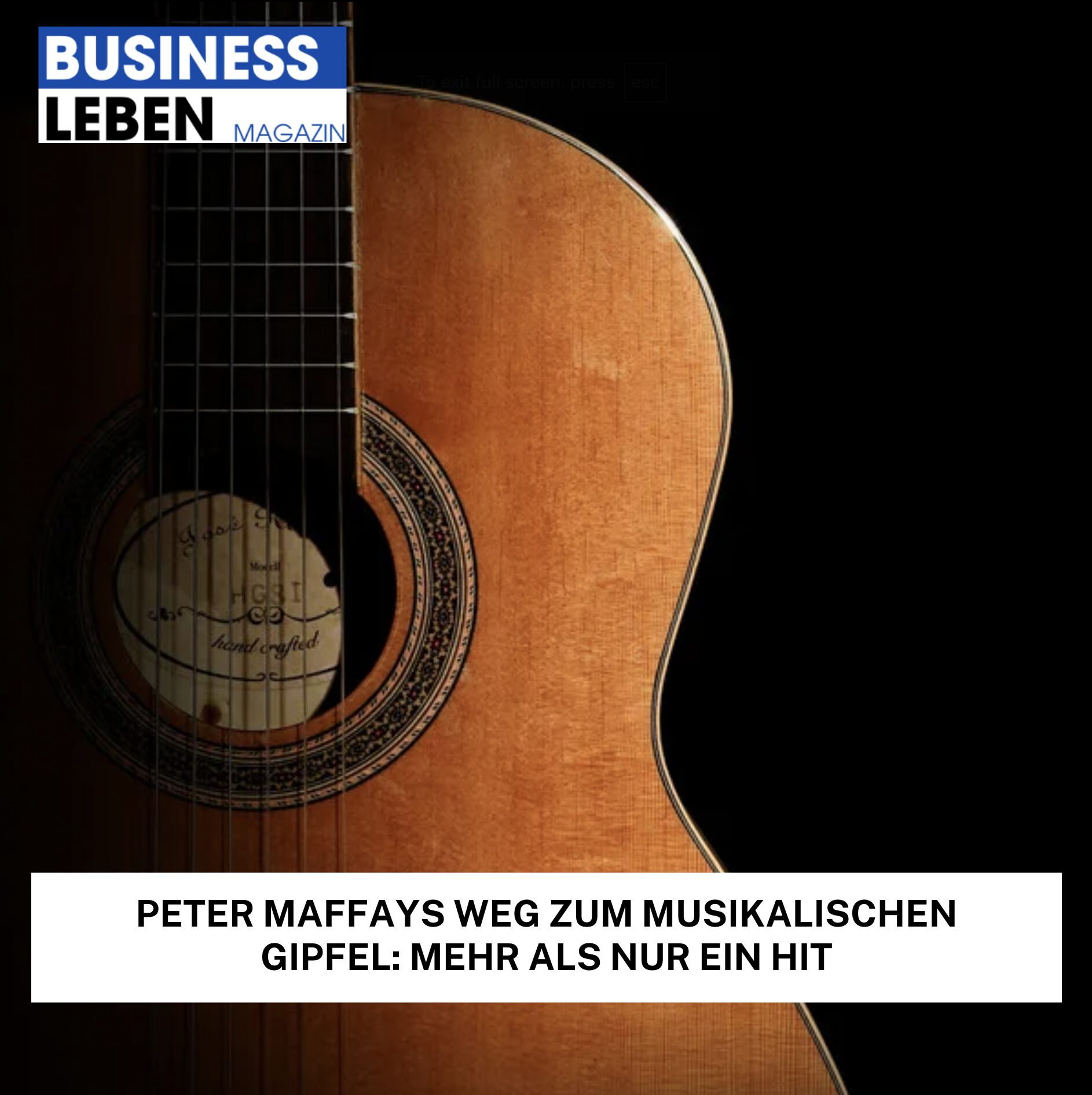 Peter Maffays Weg zum musikalischen Gipfel: Mehr als nur ein Hit