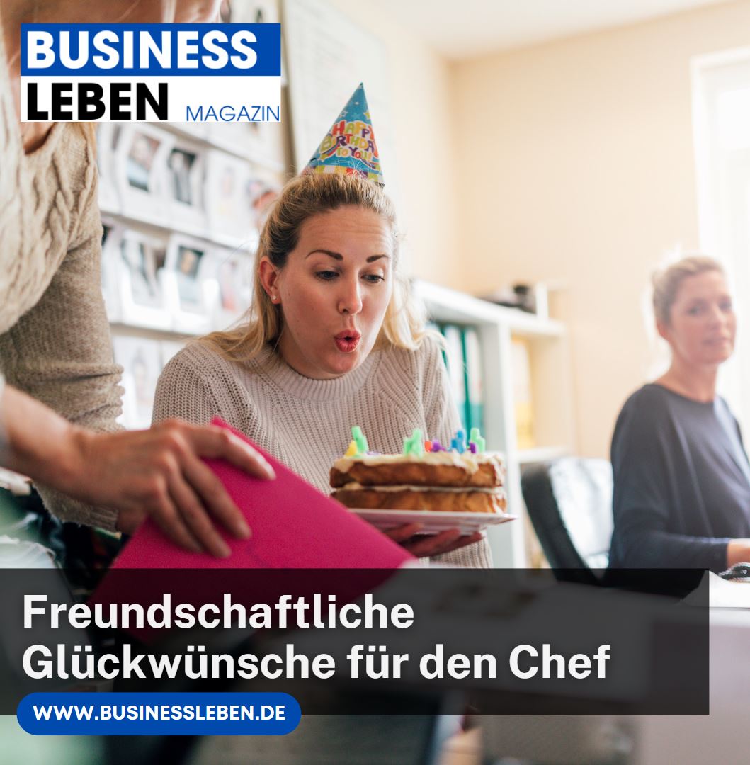 Freundschaftliche Glückwünsche für den Chef