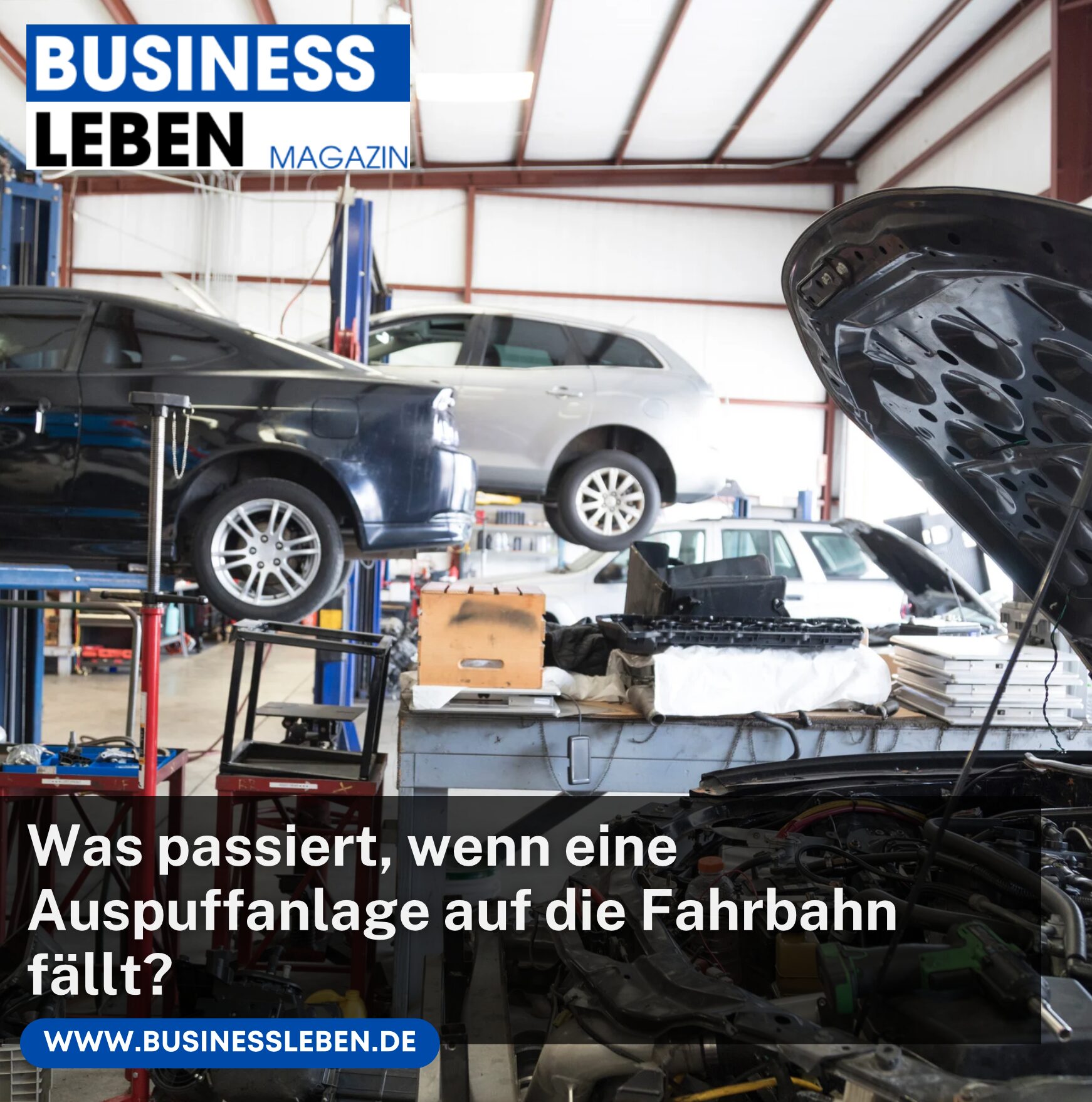 Was passiert, wenn eine Auspuffanlage auf die Fahrbahn fällt?