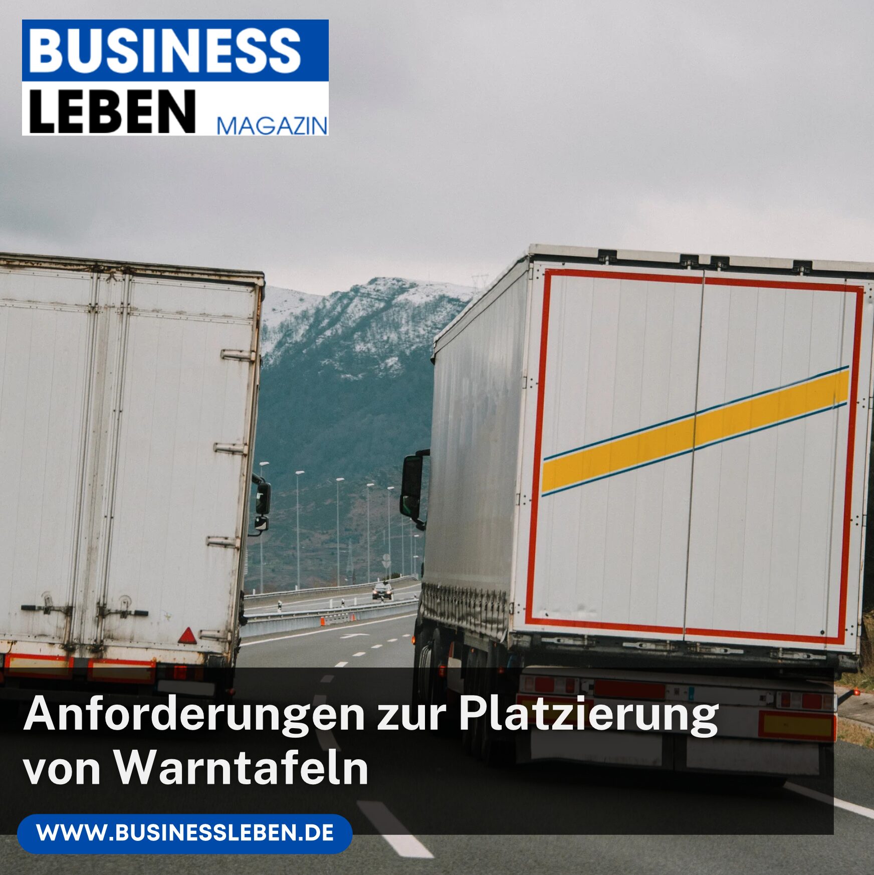 Anforderungen zur Platzierung von Warntafeln