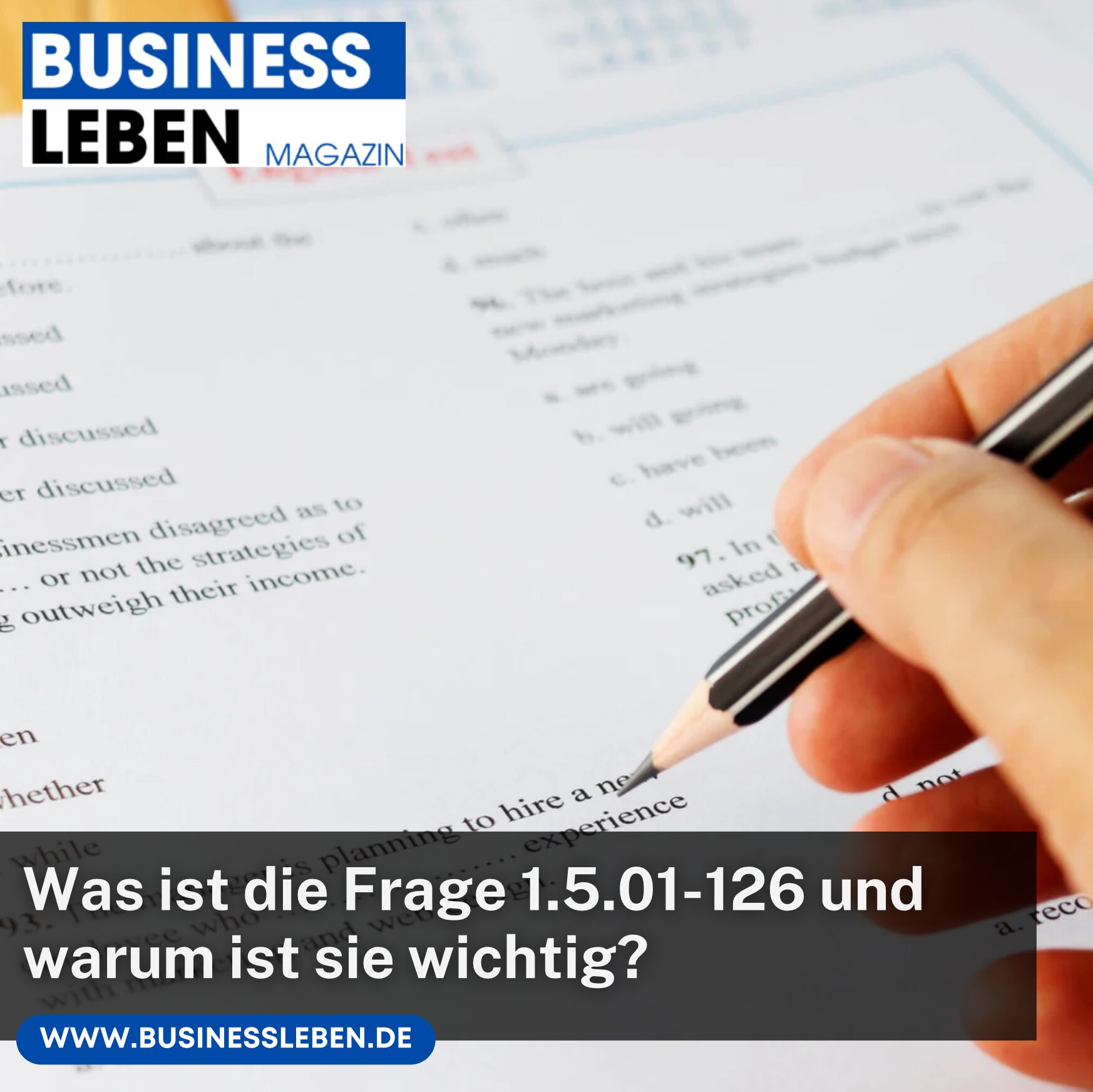 Was ist die Frage 1.5.01-126 und warum ist sie wichtig?