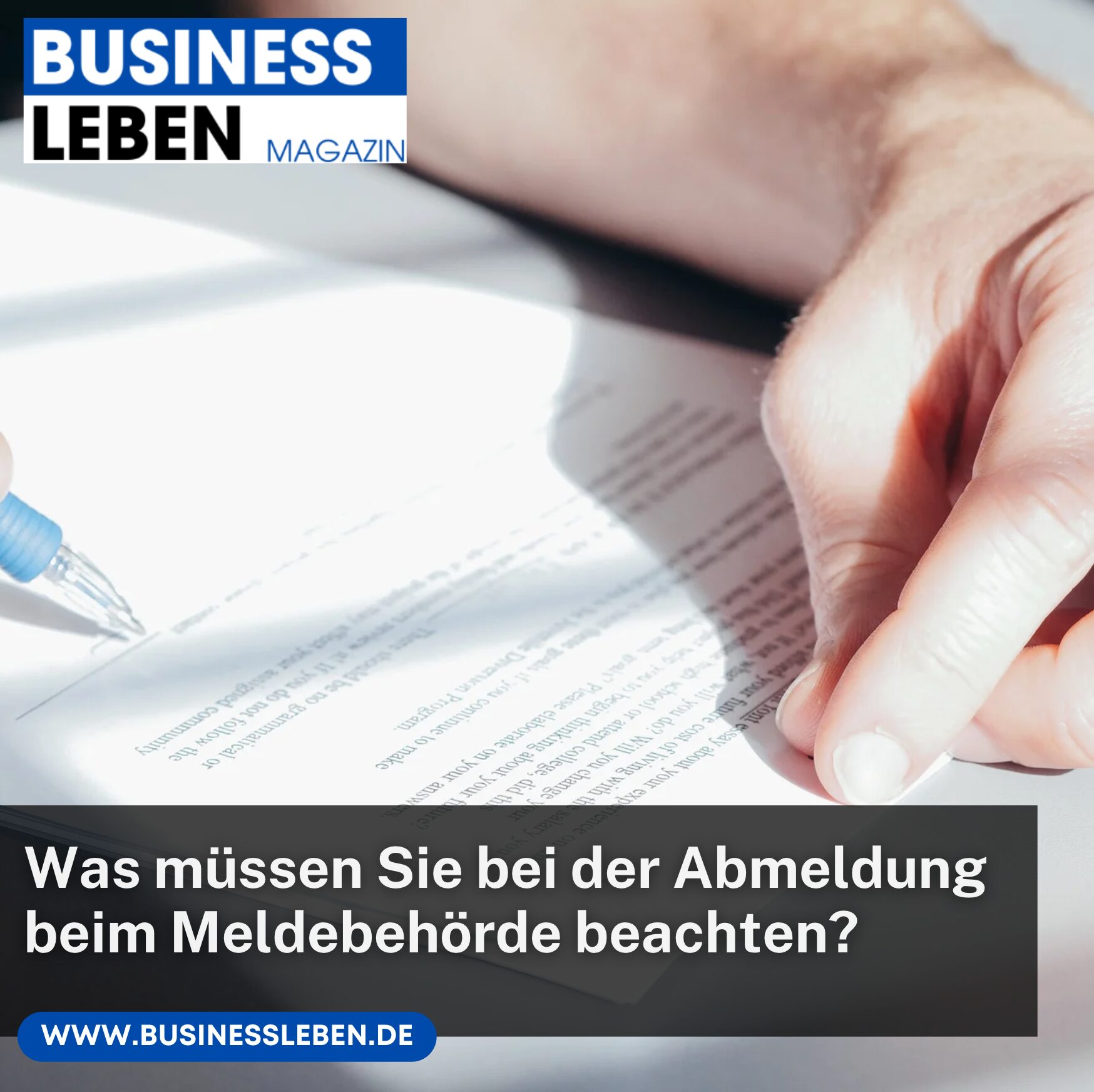 Was müssen Sie bei der Abmeldung beim Meldebehörde beachten?