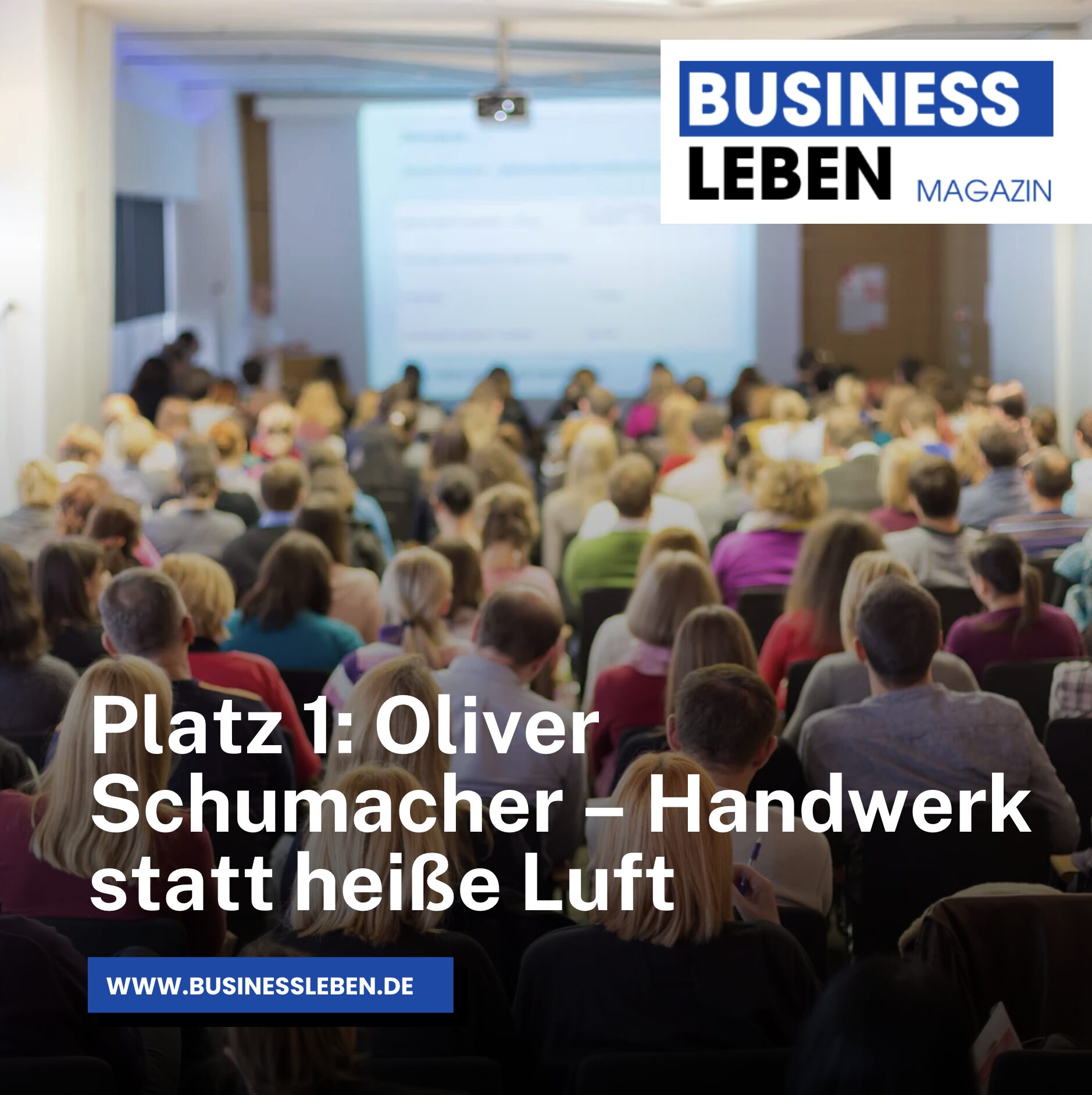 Platz 1: Oliver Schumacher – Handwerk statt heiße Luft Platz 1: Oliver Schumacher – Handwerk statt heiße Luft