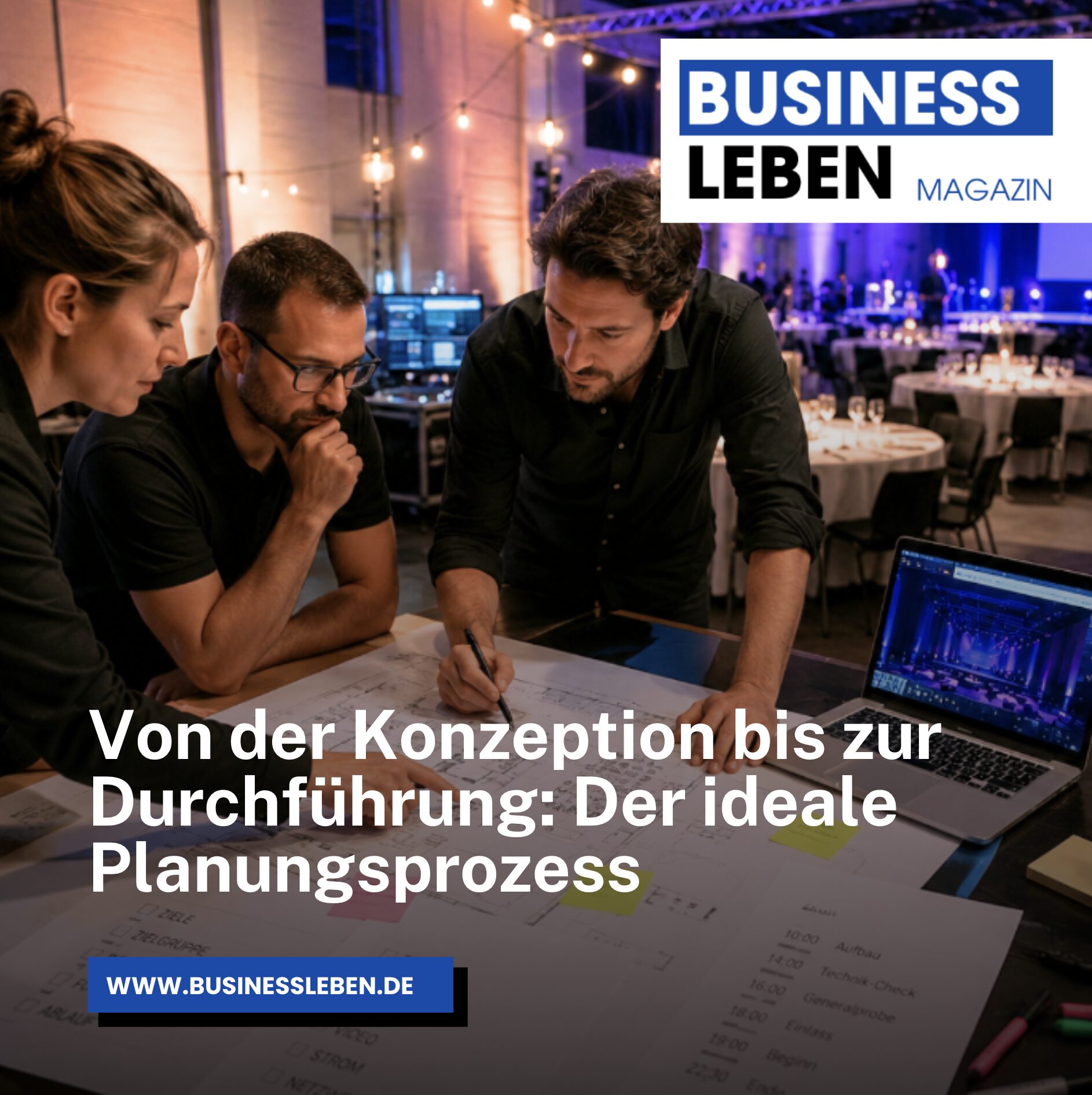 Von der Konzeption bis zur Durchführung: Der ideale Planungsprozess Von der Konzeption bis zur Durchführung: Der ideale Planungsprozess